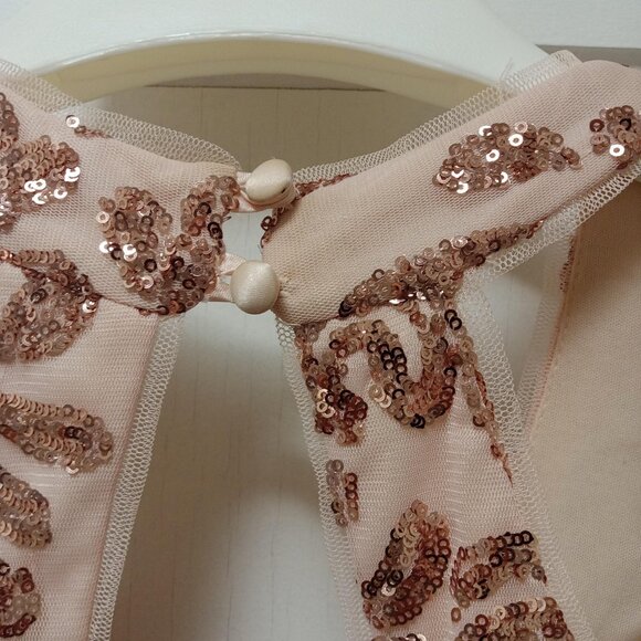 Champagne Pink Sequined Formal Dress NWT - Picture 4 of 6